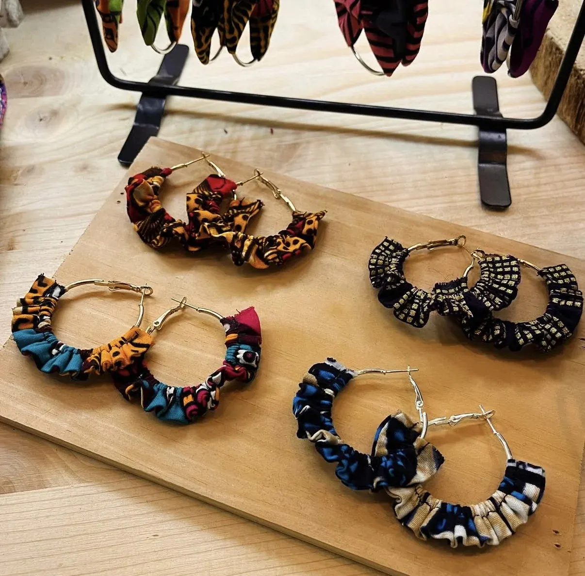 Boucles d’oreilles textile LiliKwet
